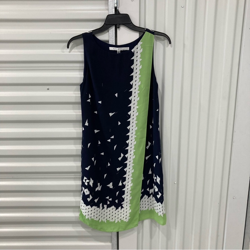 Max Studio Navy and White Dress
